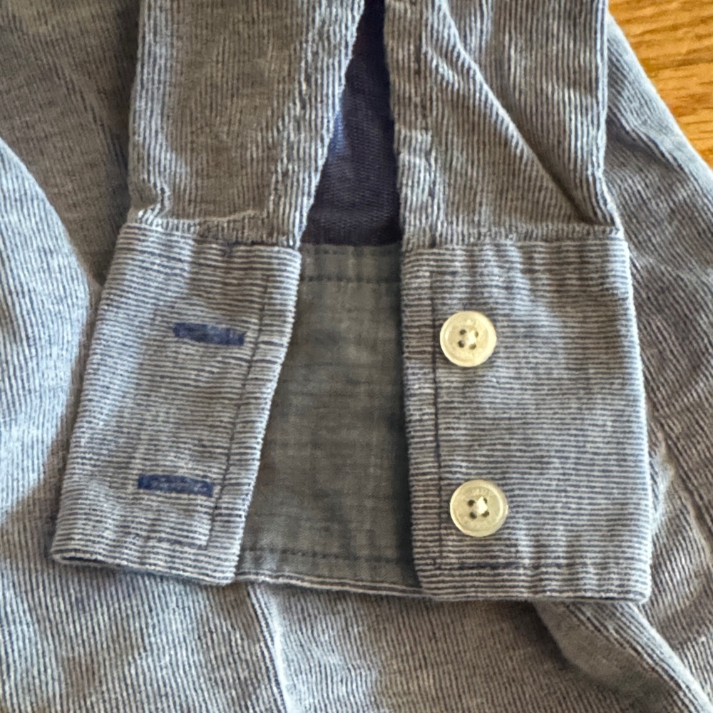 Women’s Blue Button-Up Dress - Picture 3 of 4